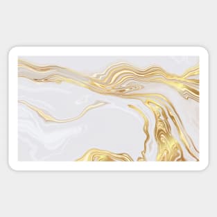 Liquid Gold Luxury Marble Shapes Geometric Abstract Pattern Sticker